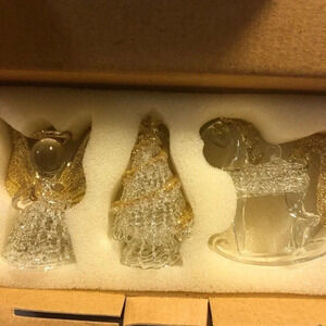 Glass Blown Christmas ornaments Joys of the Season